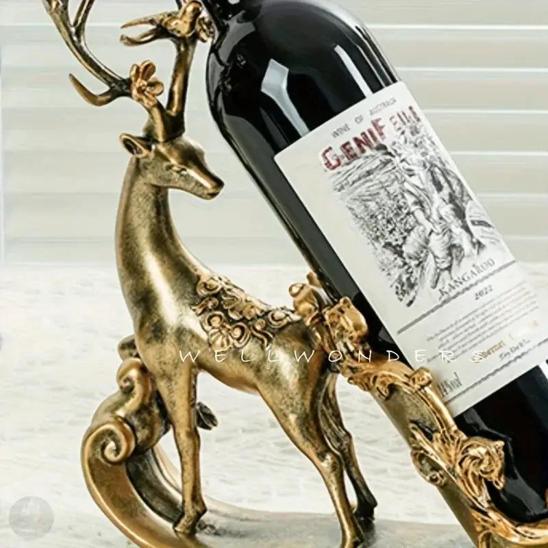 Metal Deer Wine Rack with Lightweight Design by House Of Avana