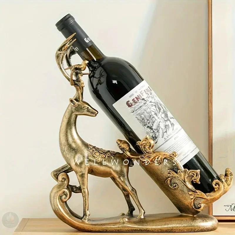 Metal Deer Wine Rack with Lightweight Design by House Of Avana
