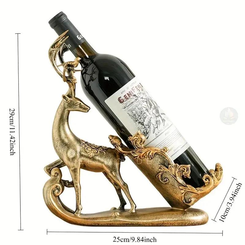Metal Deer Wine Rack with Lightweight Design by House Of Avana