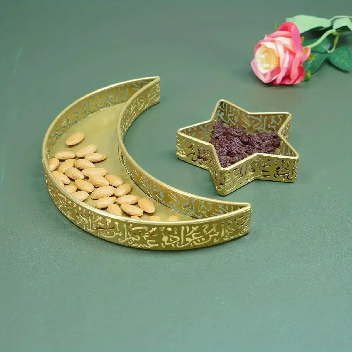 Metal Fruit Tray - Star Moon Iron Design by House Of Avana