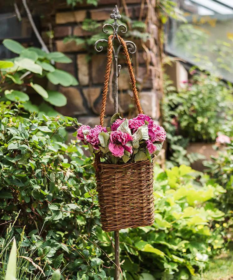 Metal Hanging Plant Stand with Hook Adjustable Height by RusticReach