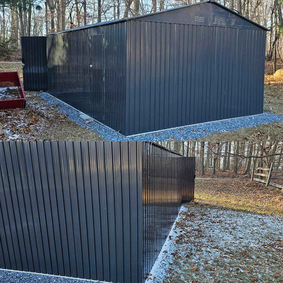 13'x20' Plus Upgraded Metal Shed w/ Double Front Doors & Side Entry Door by Chery Industrial