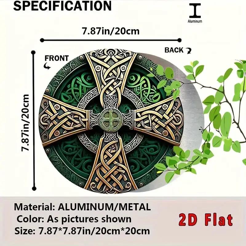 Metal Sign - Celtic Knot Metal Green 8x8 by House Of Avana
