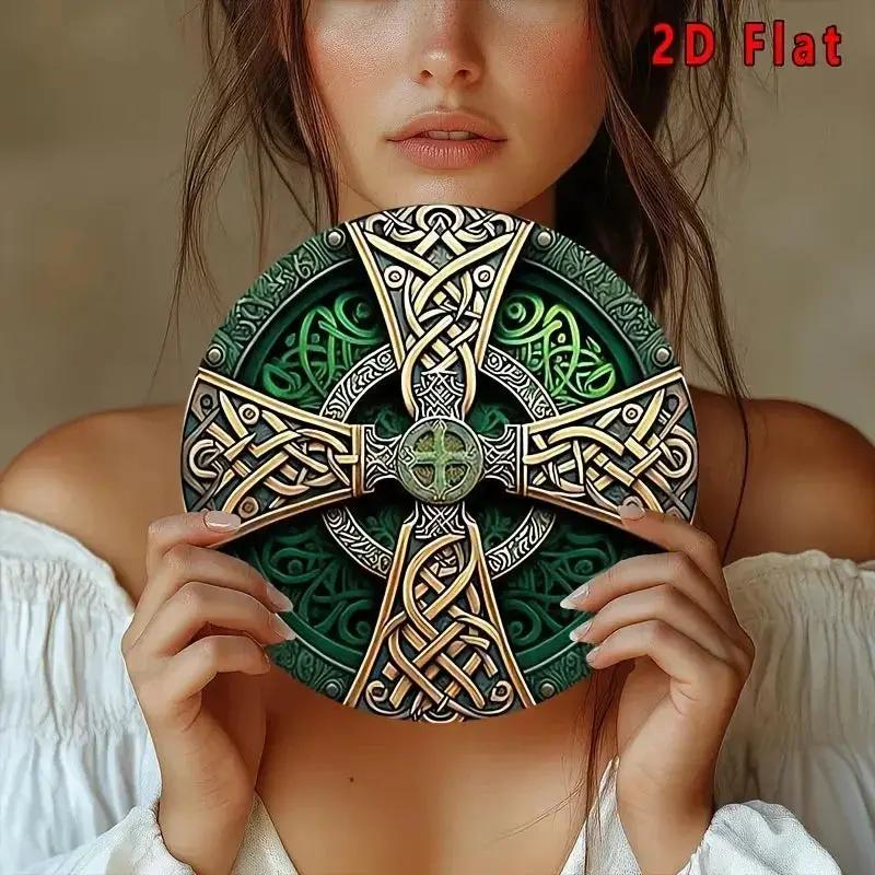 Metal Sign - Celtic Knot Metal Green 8x8 by House Of Avana