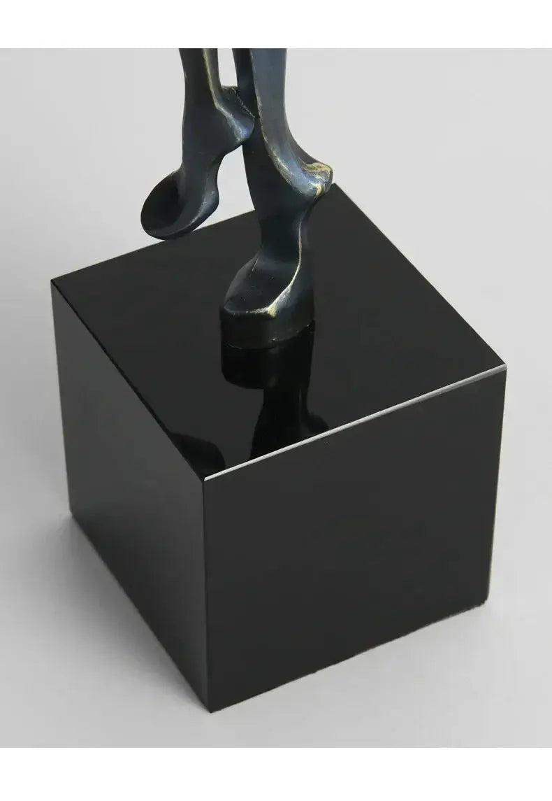 Modern Abstract Human Sculpture with Golden Spheres | Table Decor by House Of Avana