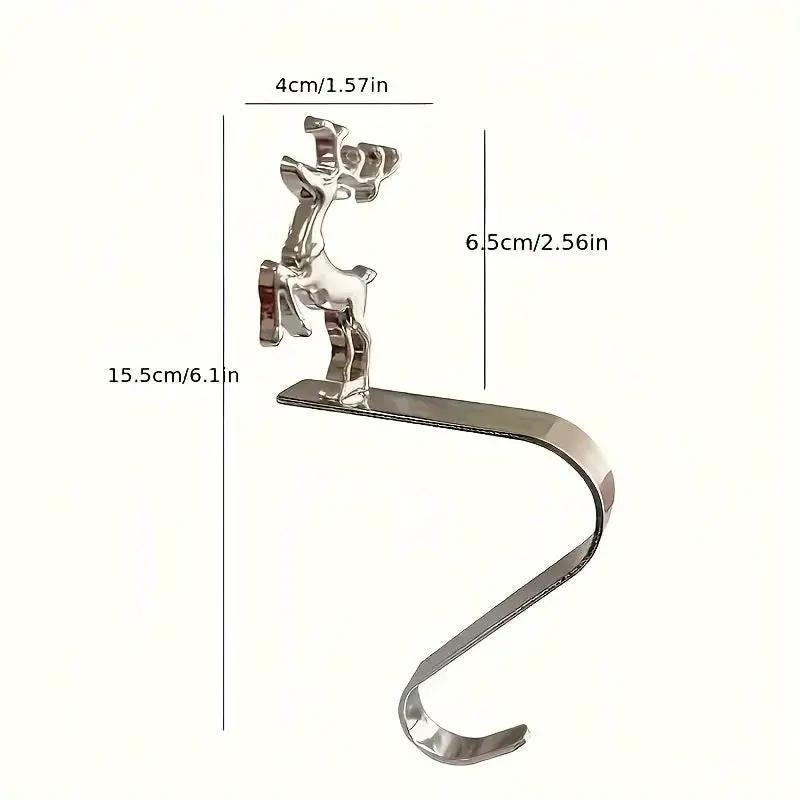 Metal Stocking Holder Set, 4pcs Golden & Silvery Hooks with Anti-Slip Pads by House Of Avana