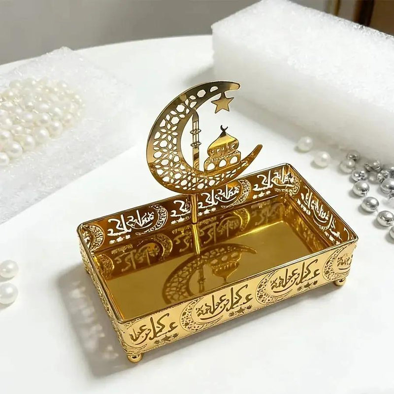 Metal Storage Box - Gold Centerpiece by House Of Avana