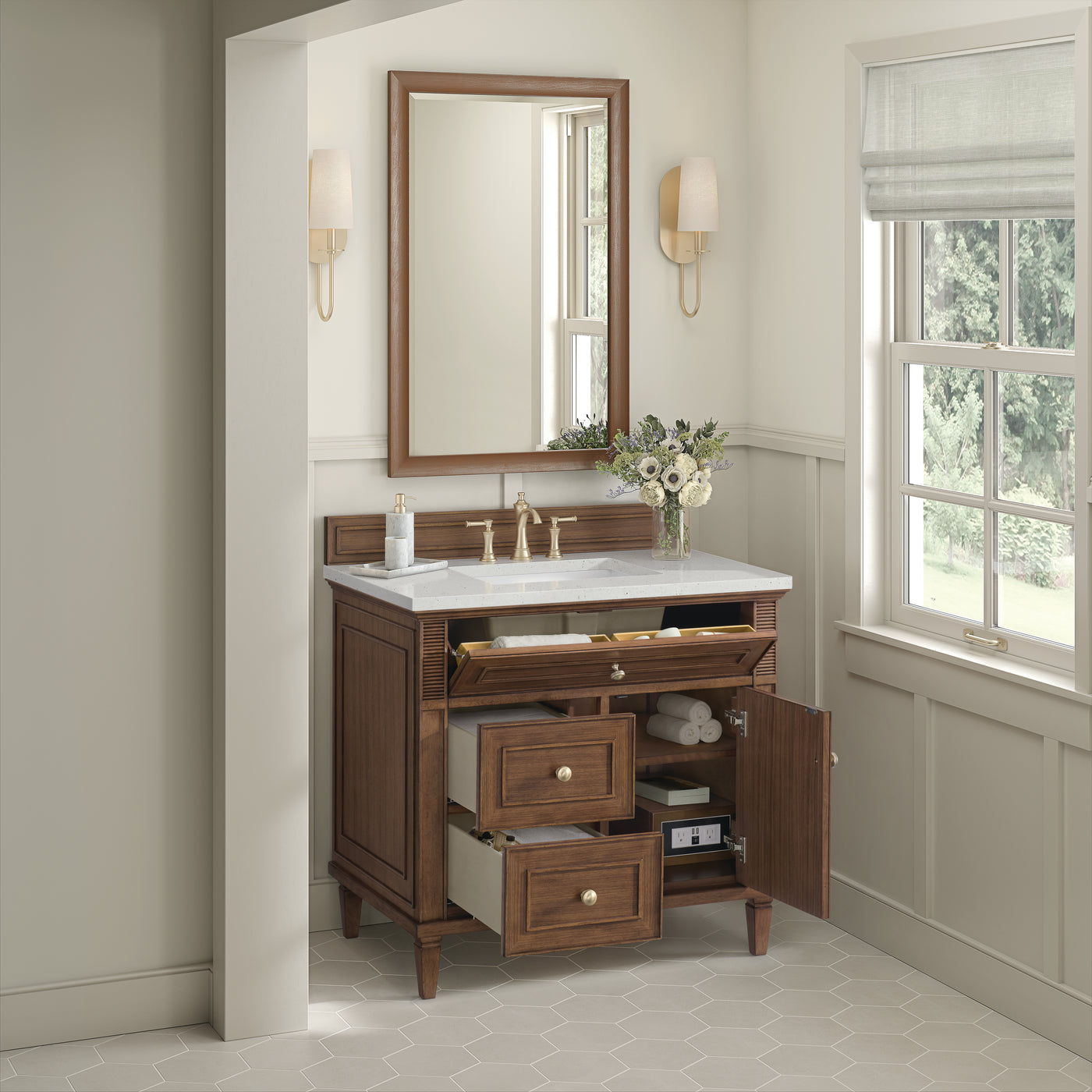 James Martin Lorelai 36" Single Bathroom Vanity, Mid-Century Walnut by James Martin