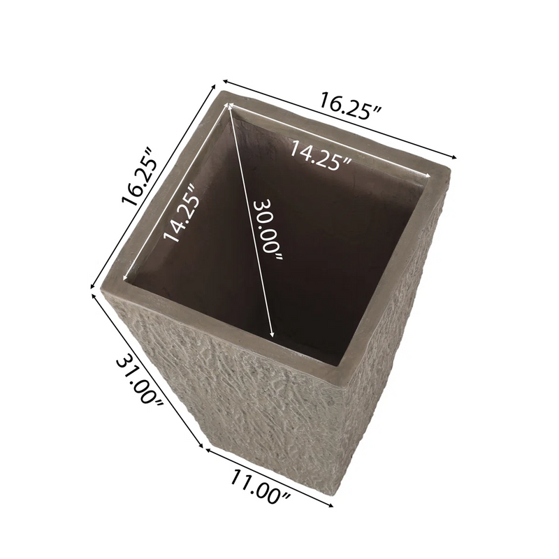 MGO Planter with Natural Stone Finish - Outdoor Lightweight Concrete, photo 10 of 10