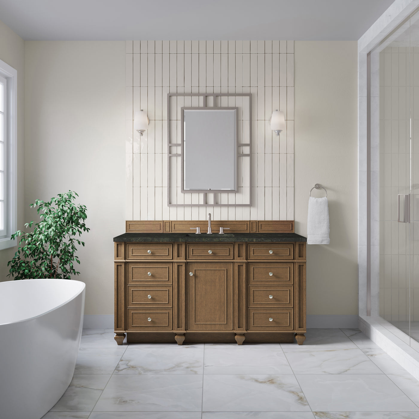 James Martin Bristol 60" Single Bathroom Vanity, Saddle Brown, view 33
