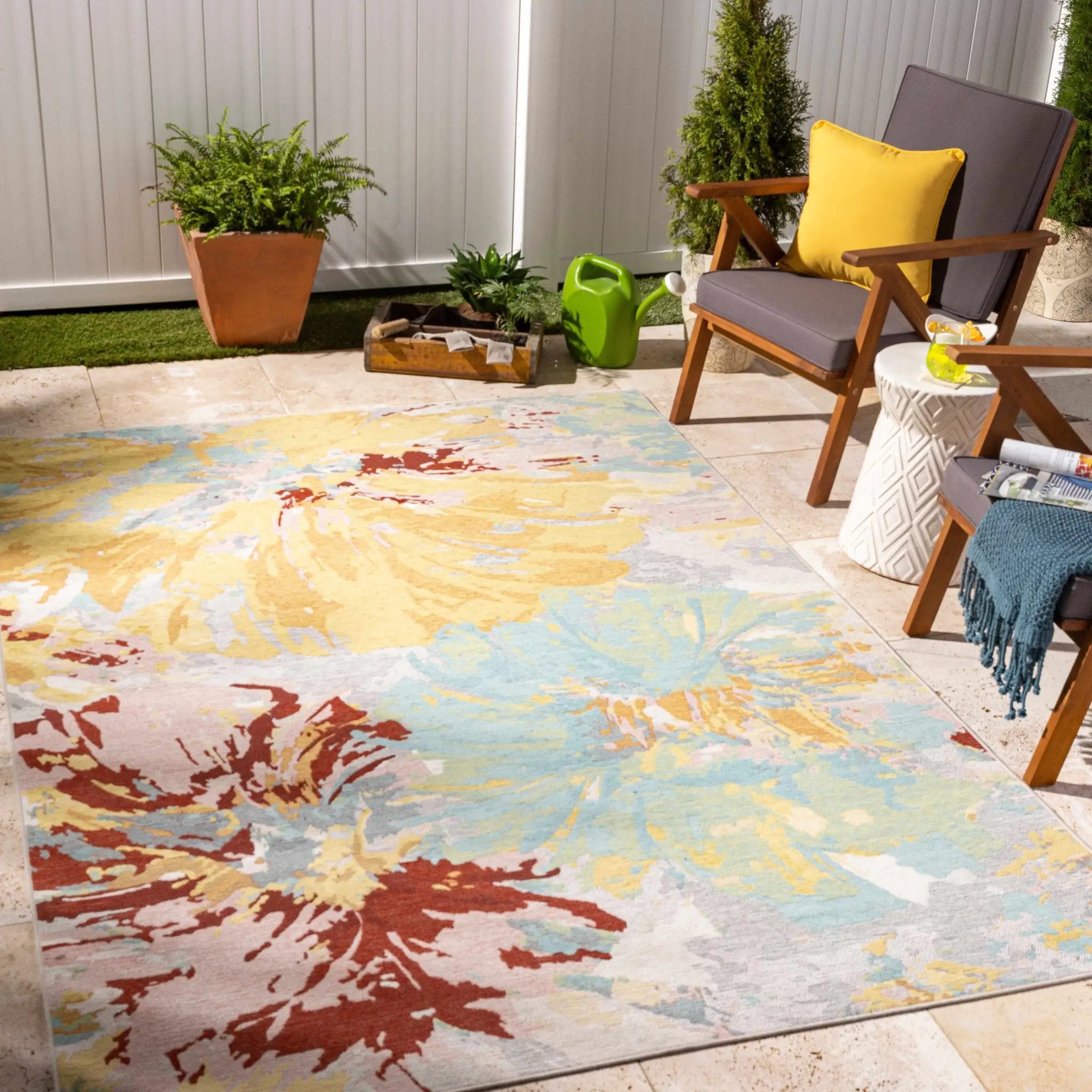 Miaray Floral Chenille Area Rug - Clearance by Boutique Rugs