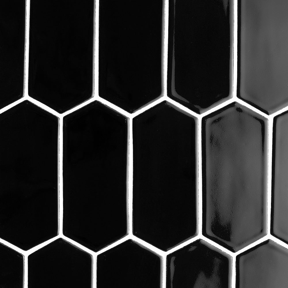 Midnight Glossy Picket Ceramic Tiles 3x6 Ceramic Glossy 3x12 Tiles — 2