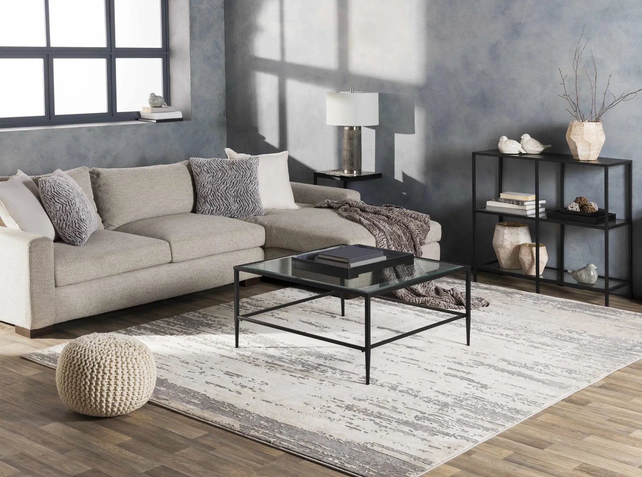 Mikana Beige Tibetan Rug by Boutique Rugs