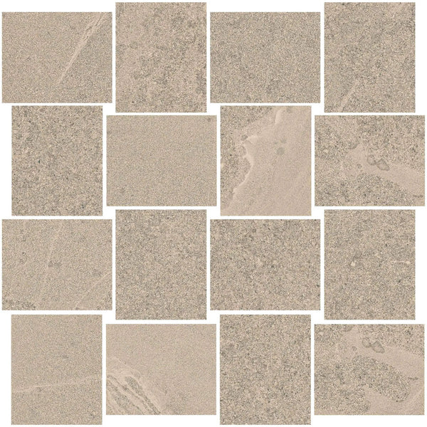 Milestone East Beige Mosaic B Stone Look Porcelain Mosaics 12x12