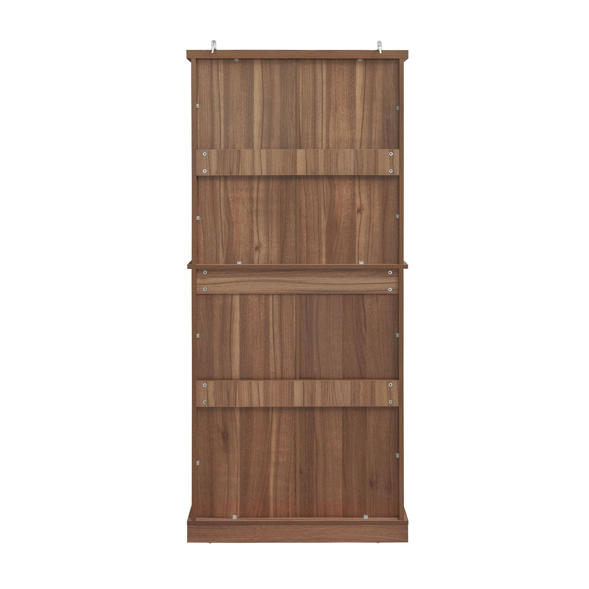 Carved Wooden Storage Cabinet, 4 Doors 1 Drawer, 72-Inch Tall, Walnut, photo 9 of 10