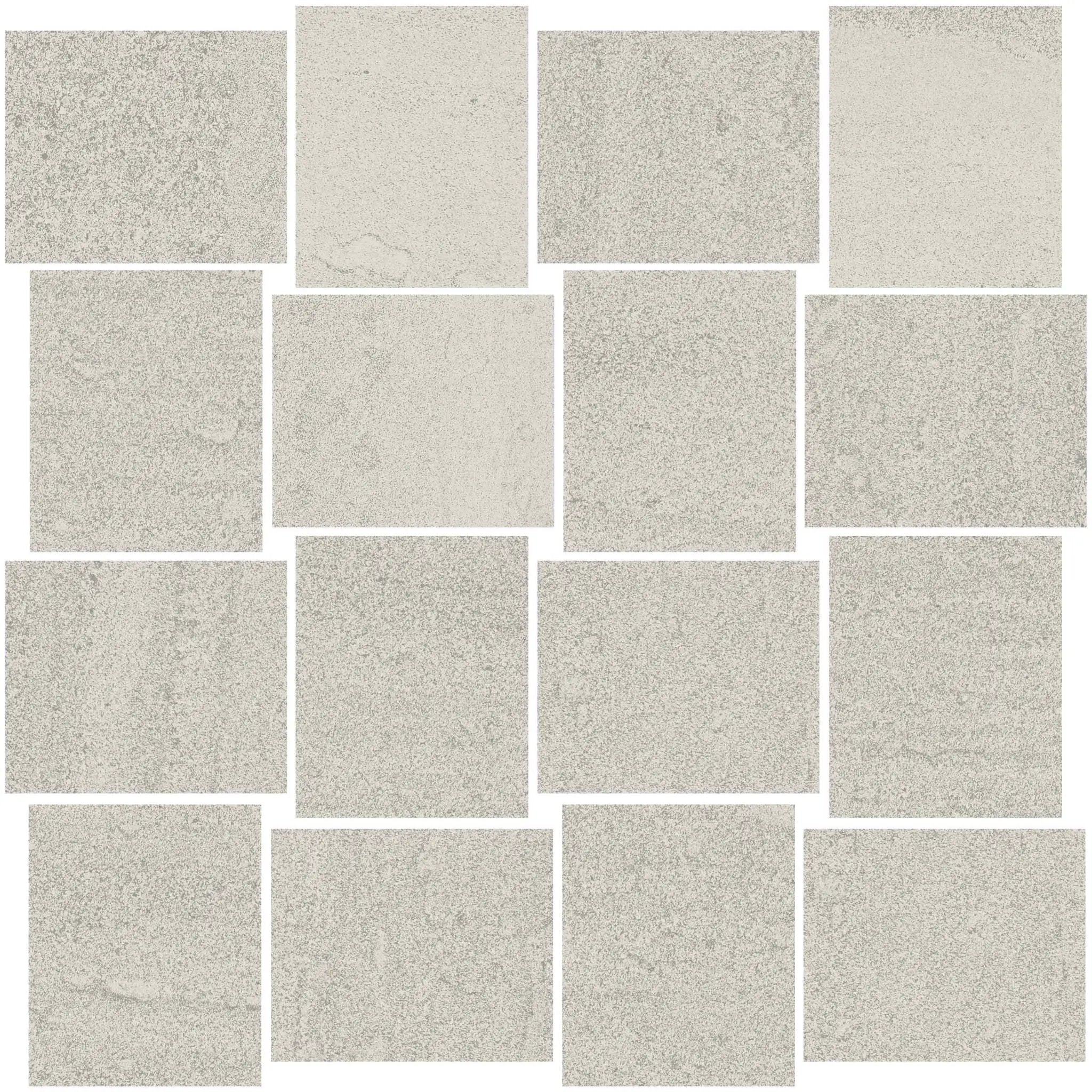 Milestone North White Mosaic B Stone Look Porcelain Mosaics 12x12 by landmarkceramics