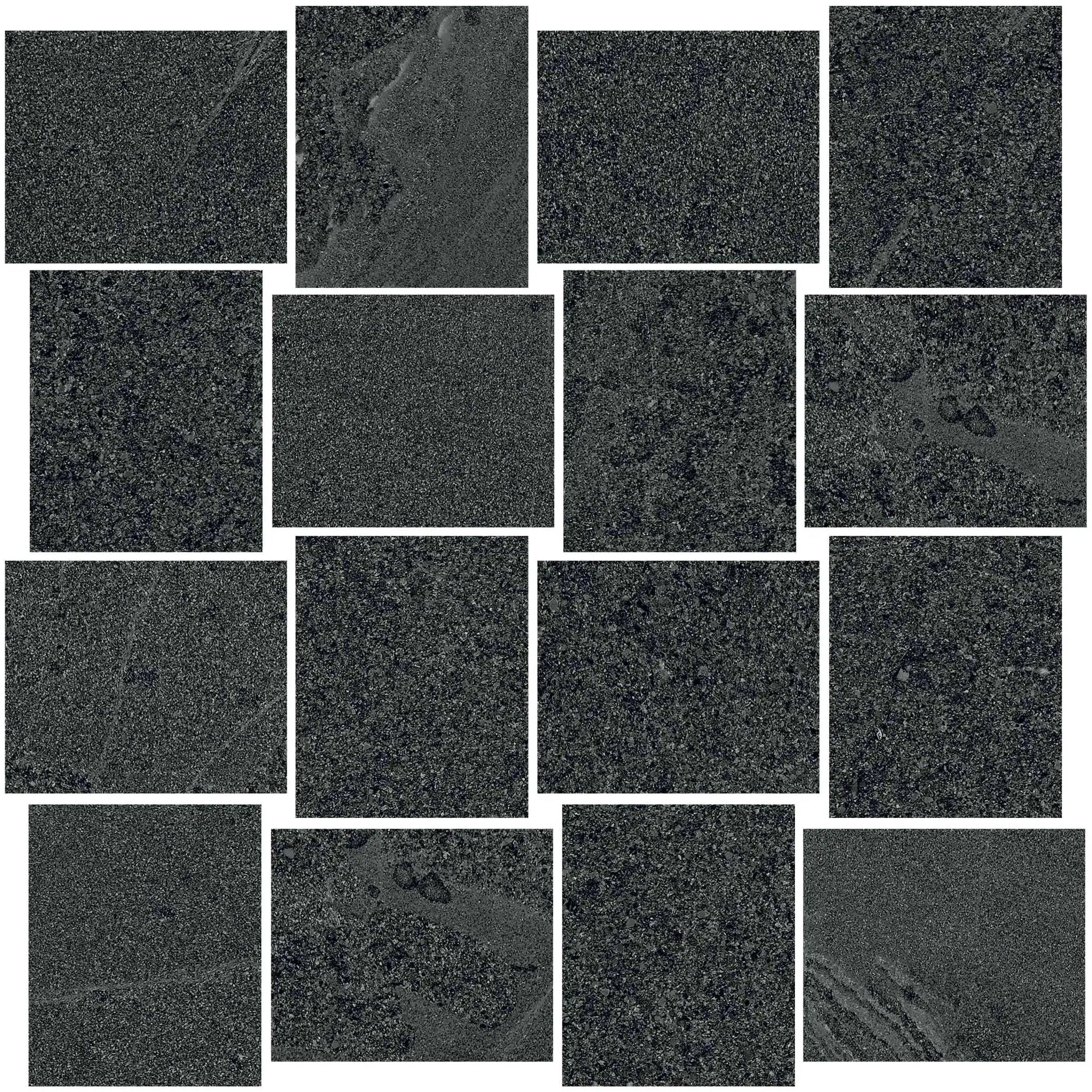 Milestone West Black Bullnose Stone Look Porcelain Moldings 3x24 by landmarkceramics