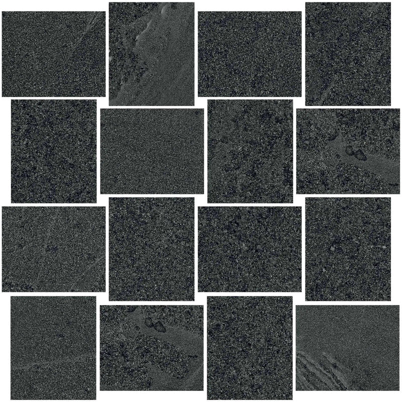 Milestone West Black Bullnose Stone Look Porcelain Moldings 3x24 by landmarkceramics