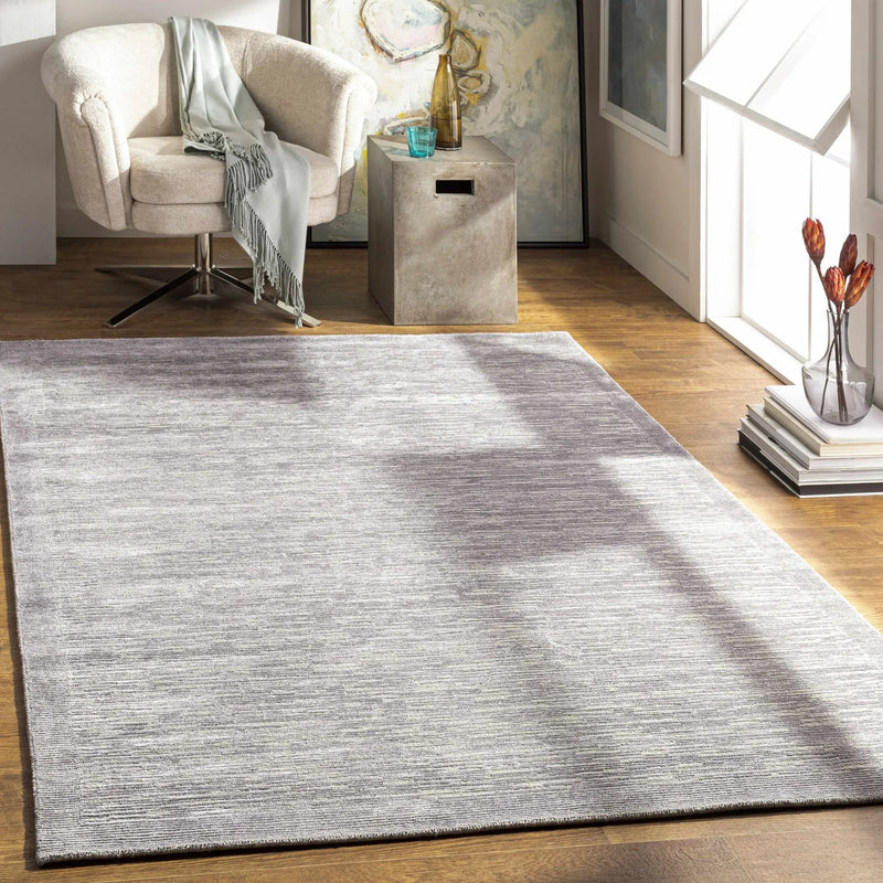 Mardi Silver Premium Wool&Silk Area Rug - Clearance by Boutique Rugs