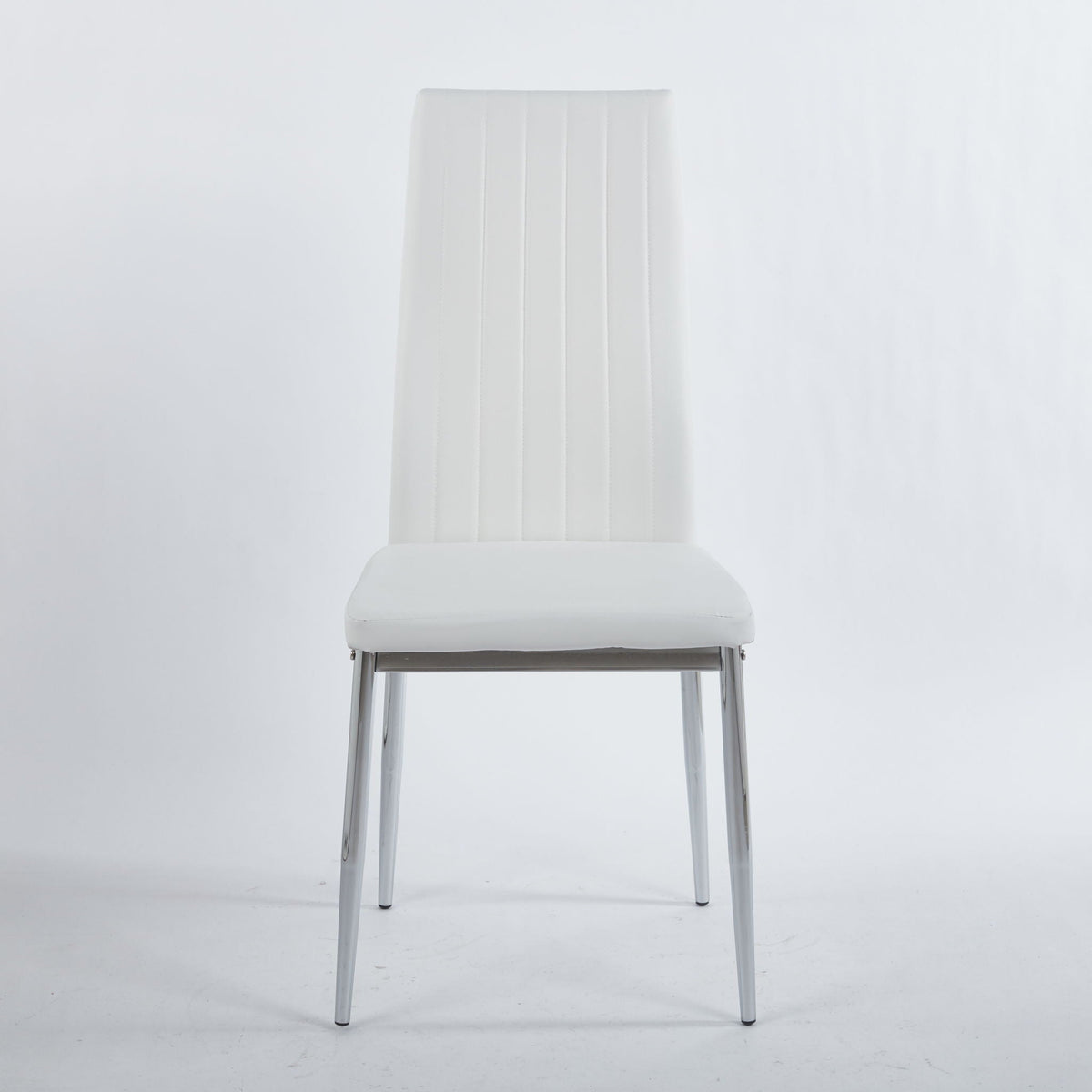 Minimalist Design Dining Chair Set of 4 with Metal Frame - Black or White, photo 2 of 8