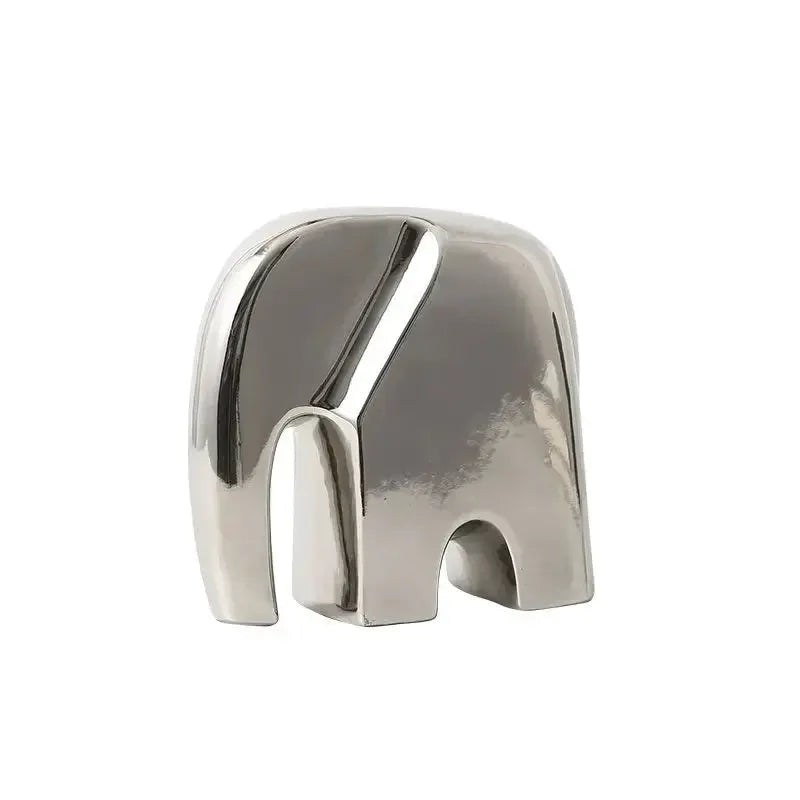 Modern Abstract Elephant Sculpture for Minimalist Home Decor by House Of Avana