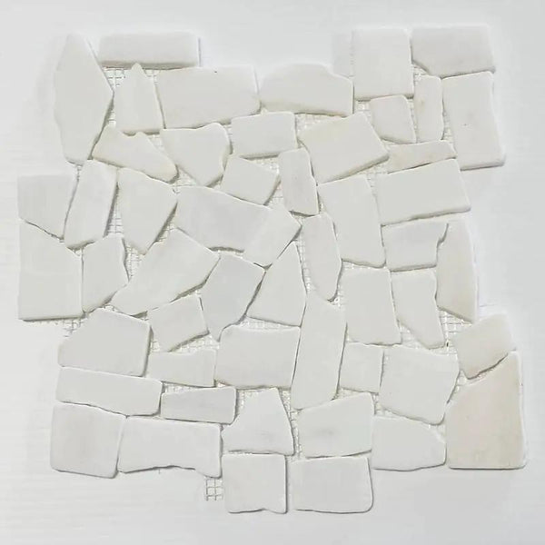 Mink White Natural Pebble Mosaics 12x12