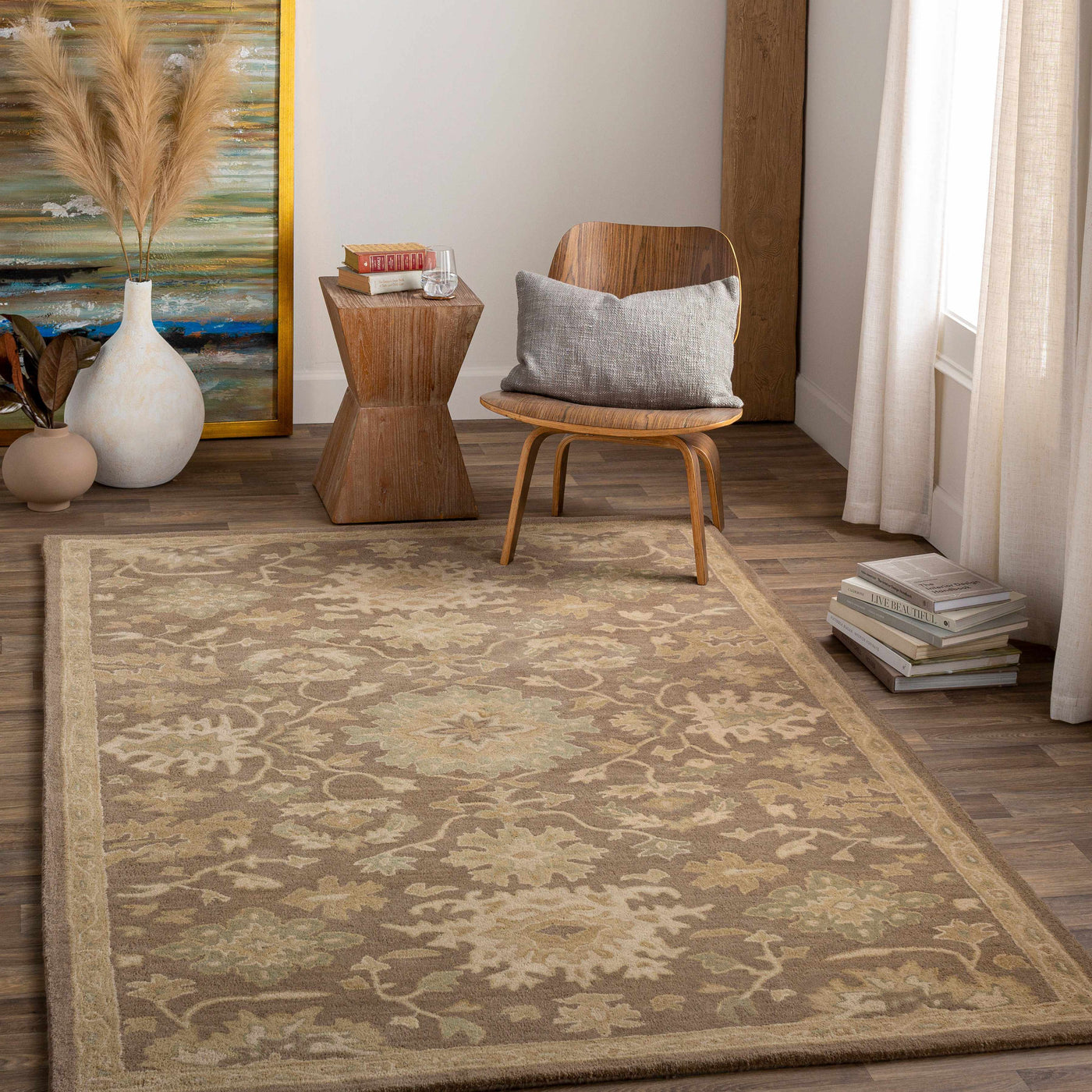 Hazen Hand Tufted Beige 1149 Area Rug by Boutique Rugs