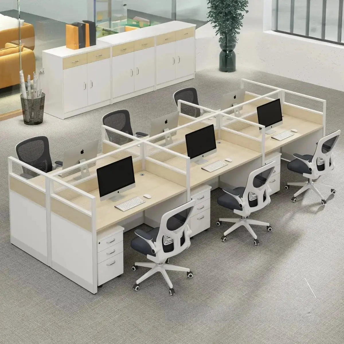 Corven · Straight Workstation Cubicle, White by Arc Grove