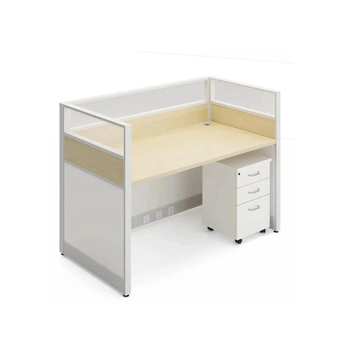 Corven · Straight Workstation Cubicle, White by Arc Grove