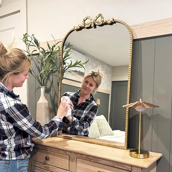 Antique Gold Bow Mirror, Choose Your Size by Decor Steals