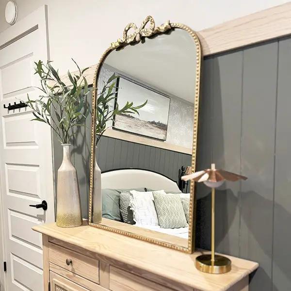 Antique Gold Bow Mirror, Choose Your Size by Decor Steals