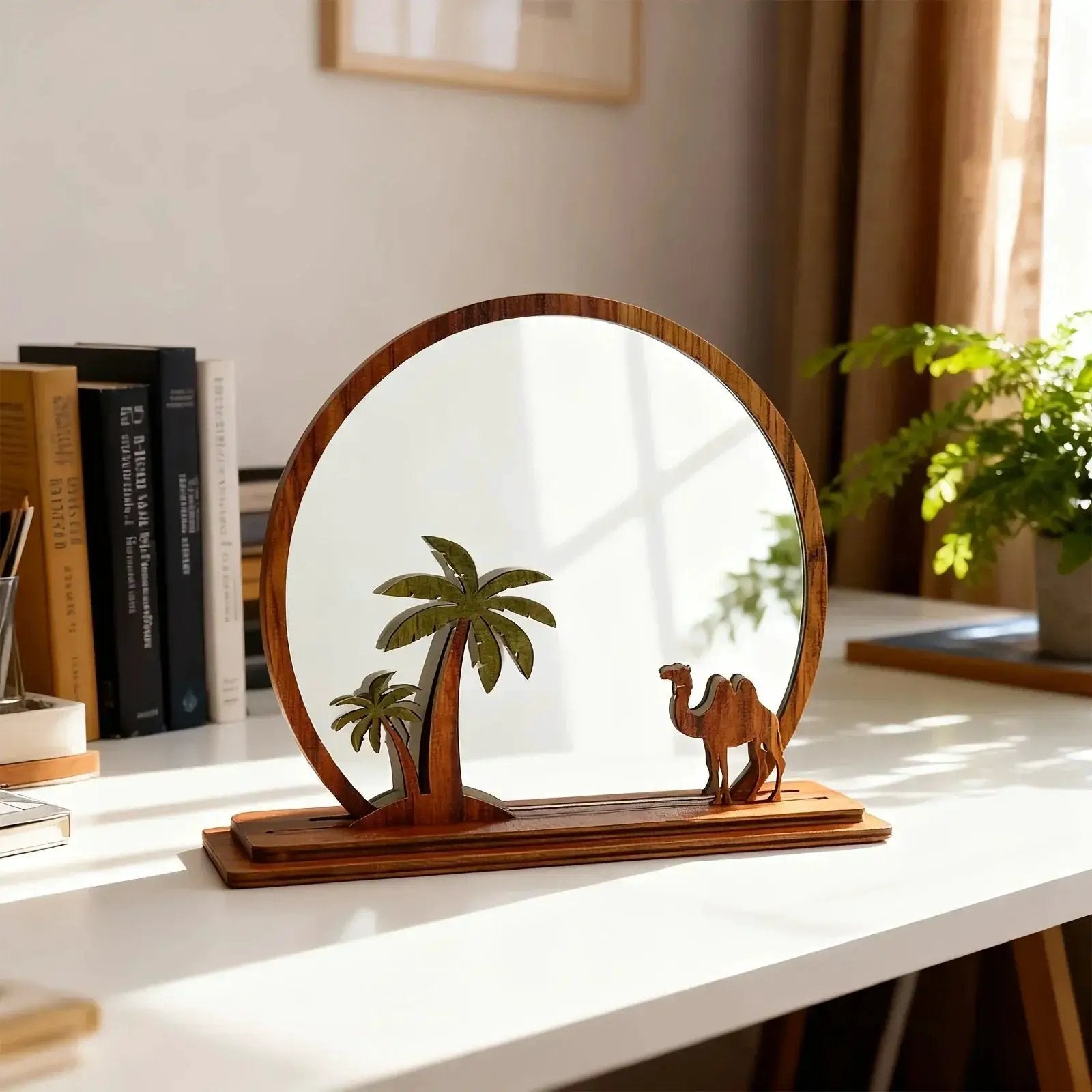 Mirror - Decorative Wooden Camel Design by House Of Avana