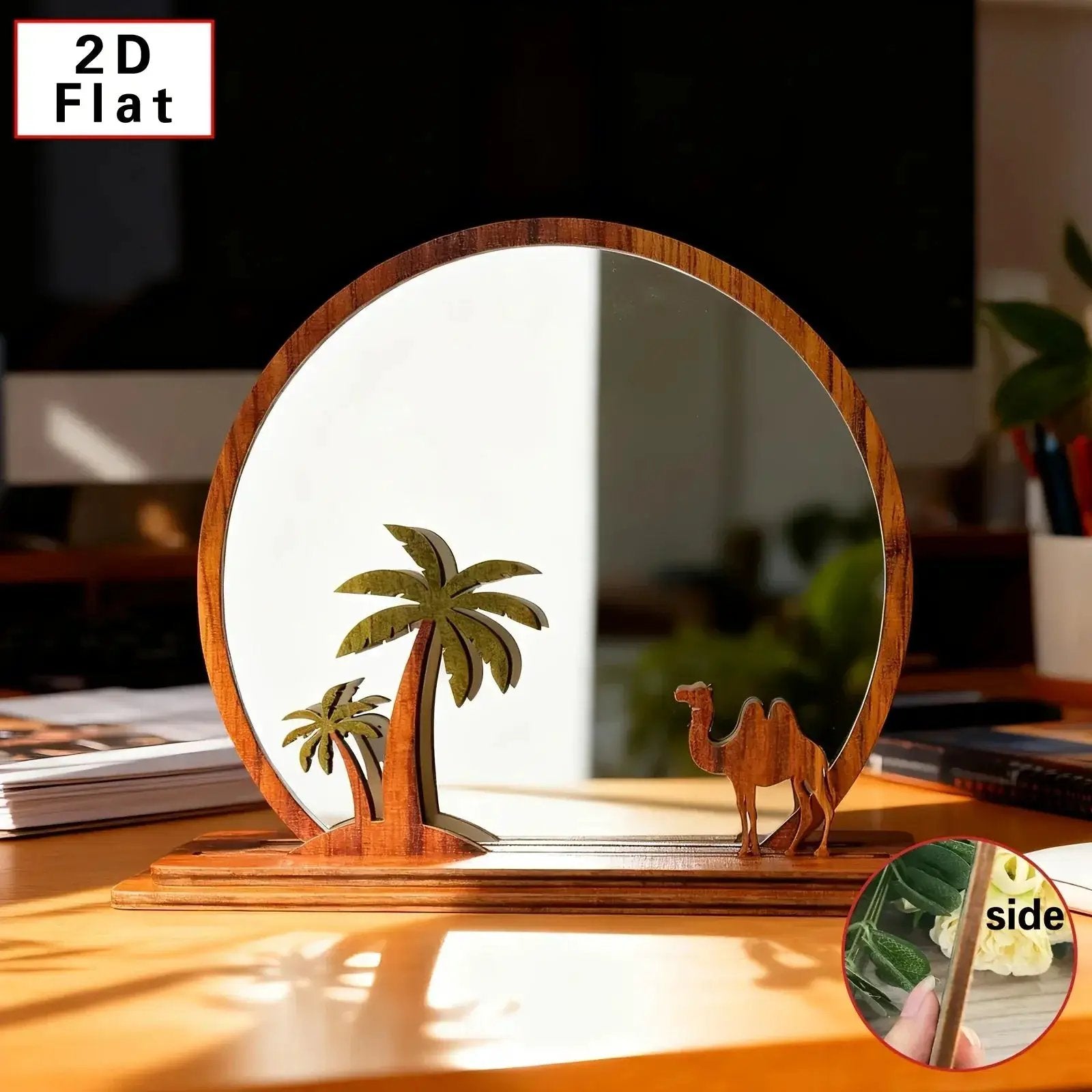 Mirror - Decorative Wooden Camel Design by House Of Avana