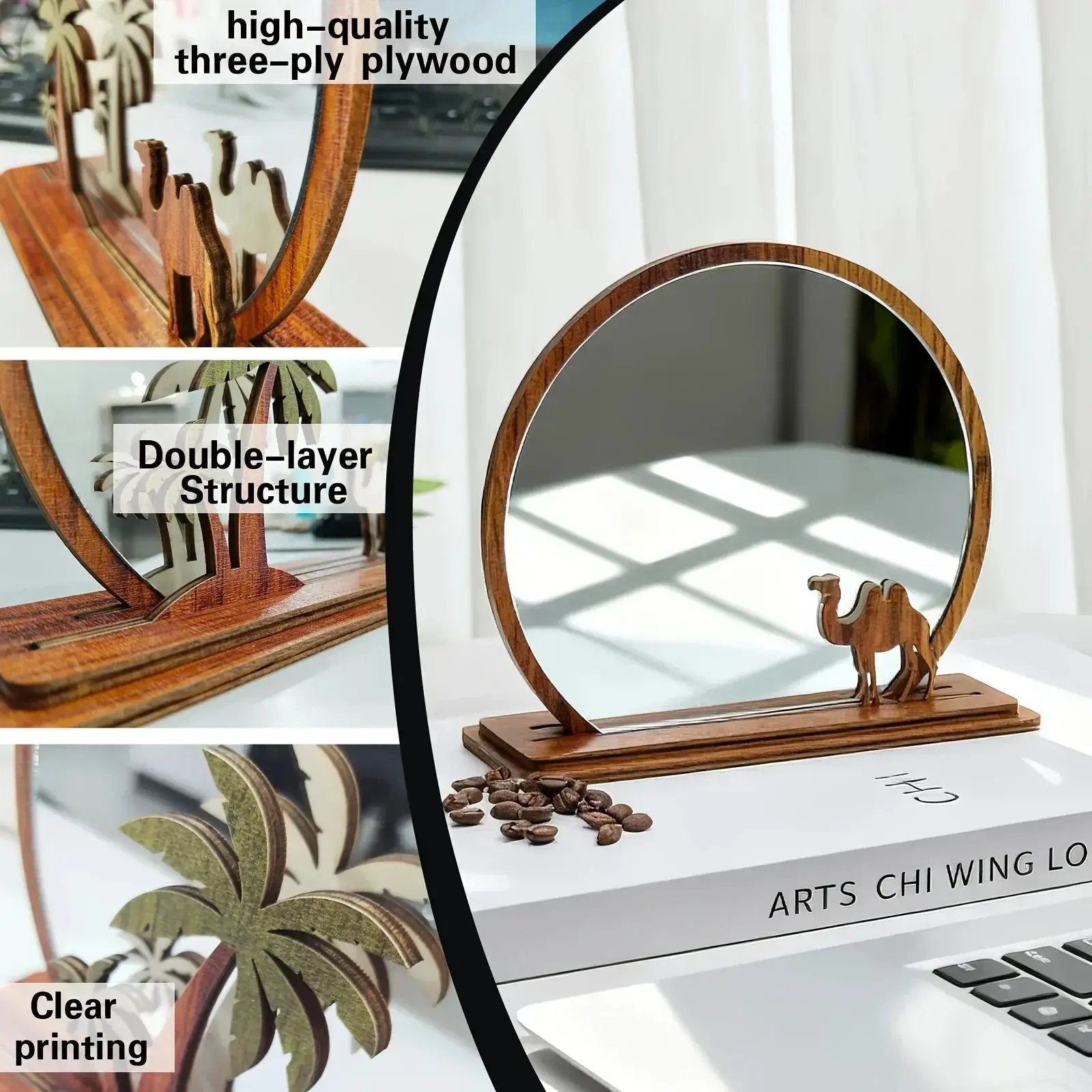 Mirror - Decorative Wooden Camel Design by House Of Avana