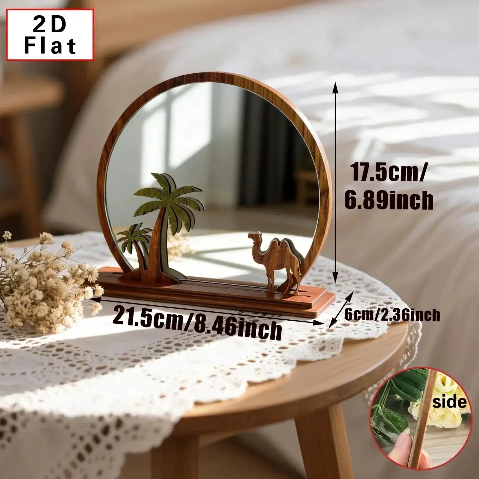 Mirror - Decorative Wooden Camel Design by House Of Avana