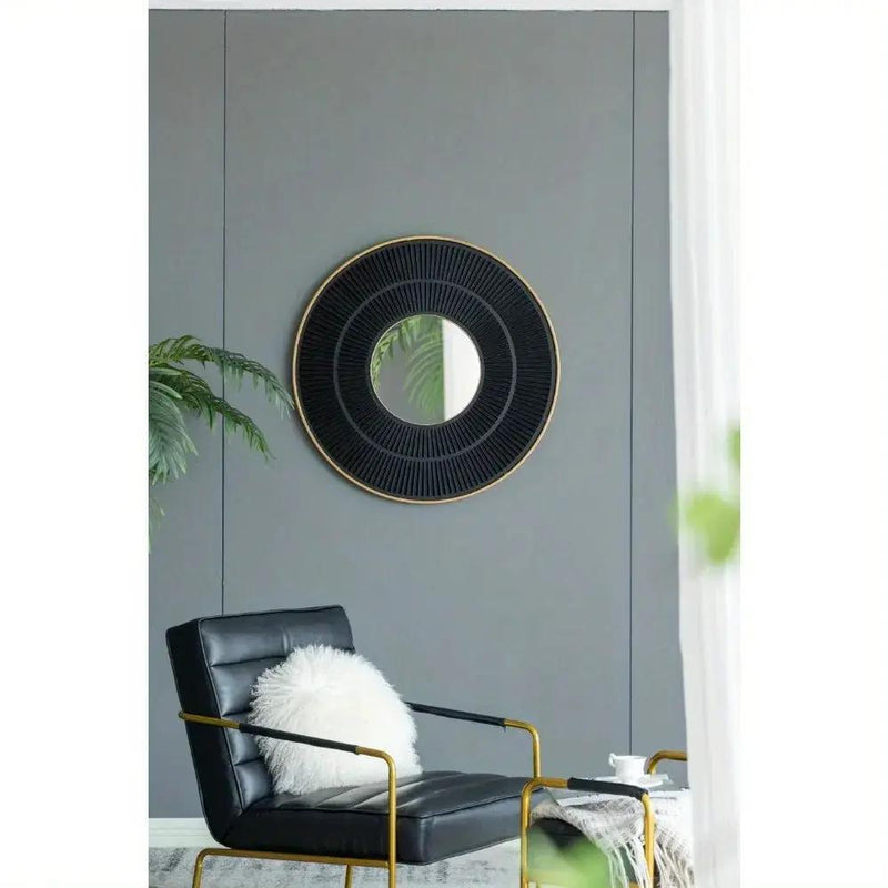 Mirror - Golden Wooden 24 Inch by House Of Avana