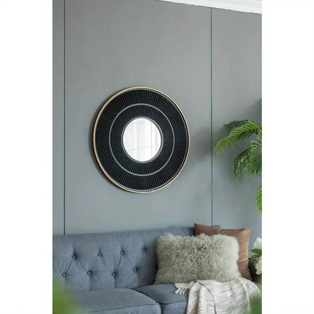 Mirror - Golden Wooden 24 Inch by House Of Avana