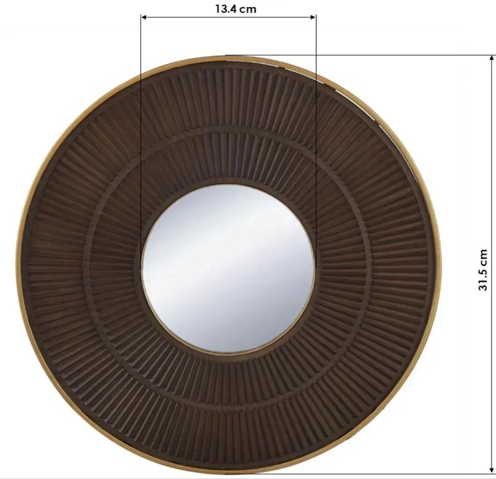 Mirror - Round Wooden by House Of Avana