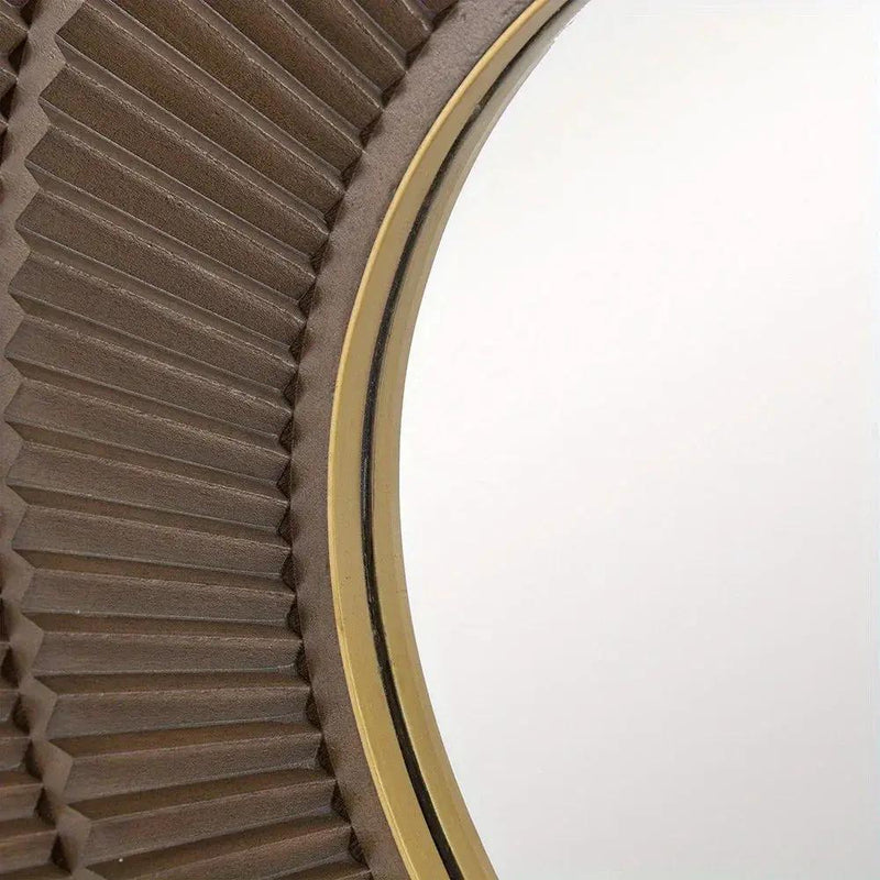 Mirror - Round Wooden by House Of Avana