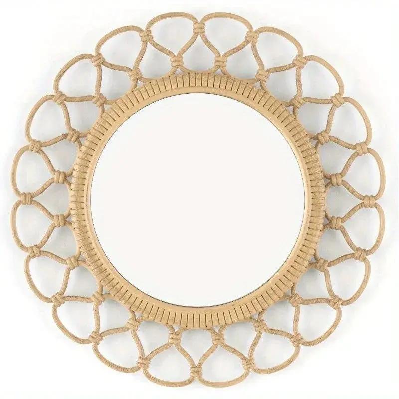 Mirror Set - Traditional Wicker Round 3 Piece by House Of Avana
