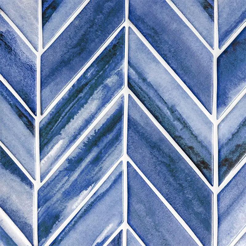 Mist Matte Chevron Ceramic Tiles 2x6 by Stonetiledepot