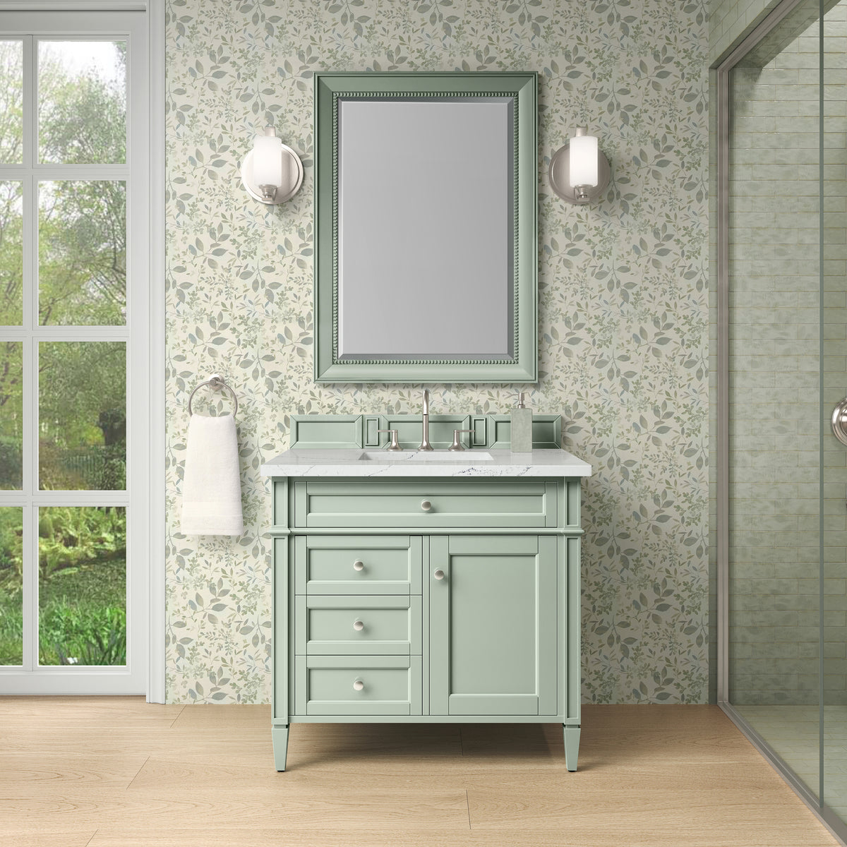James Martin Brittany 36" Single Bathroom Vanity, Sage Green, view 37