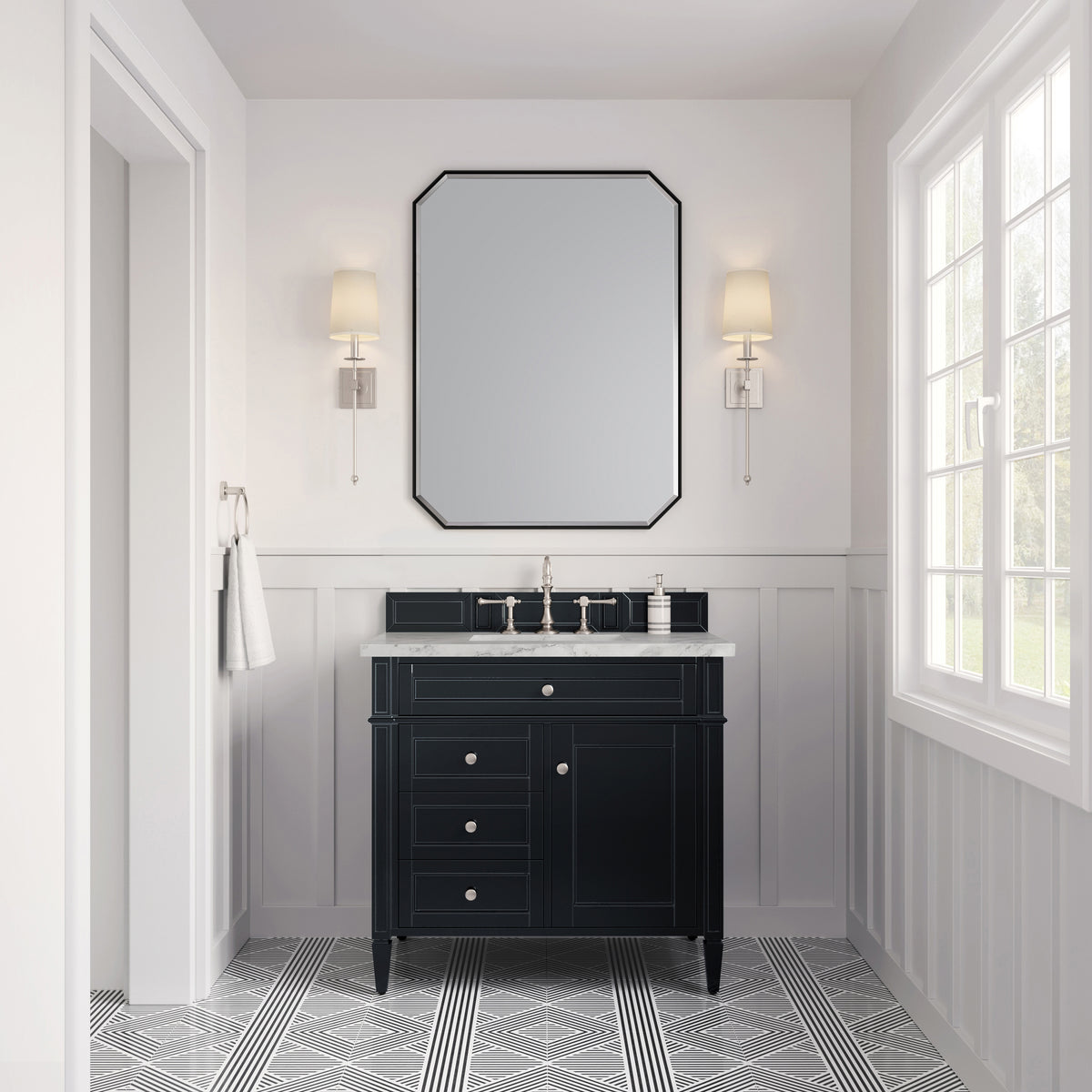 James Martin Brittany 36" Single Bathroom Vanity, Black Onyx, view 33