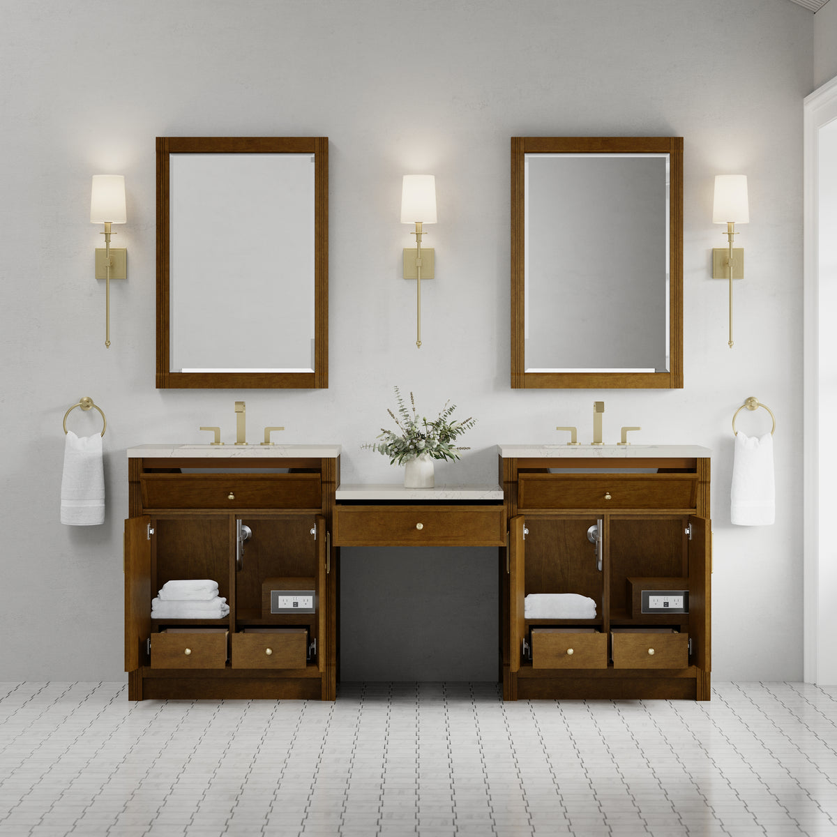 James Martin Bellshire 84" Double Bathroom Vanity, Honey Oak, view 37