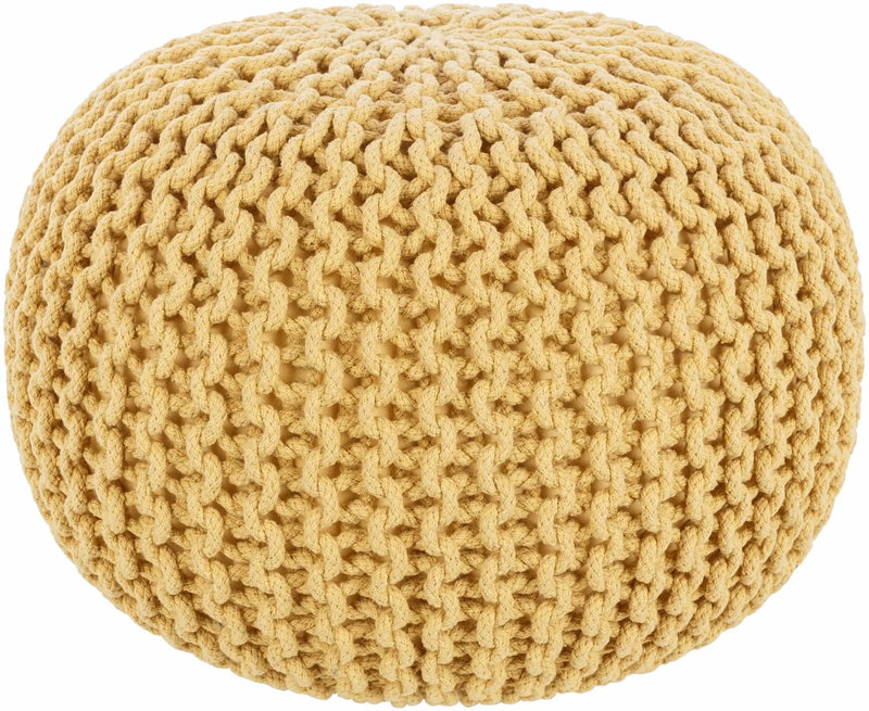 Yablanitsa Orange Knitted Pouf by Boutique Rugs