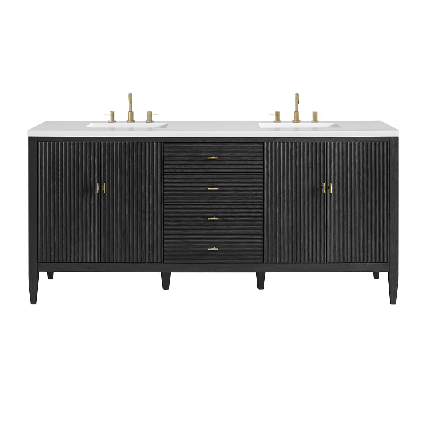 James Martin Myrrin 72" Single Bathroom Vanity, Carbon Oak by James Martin