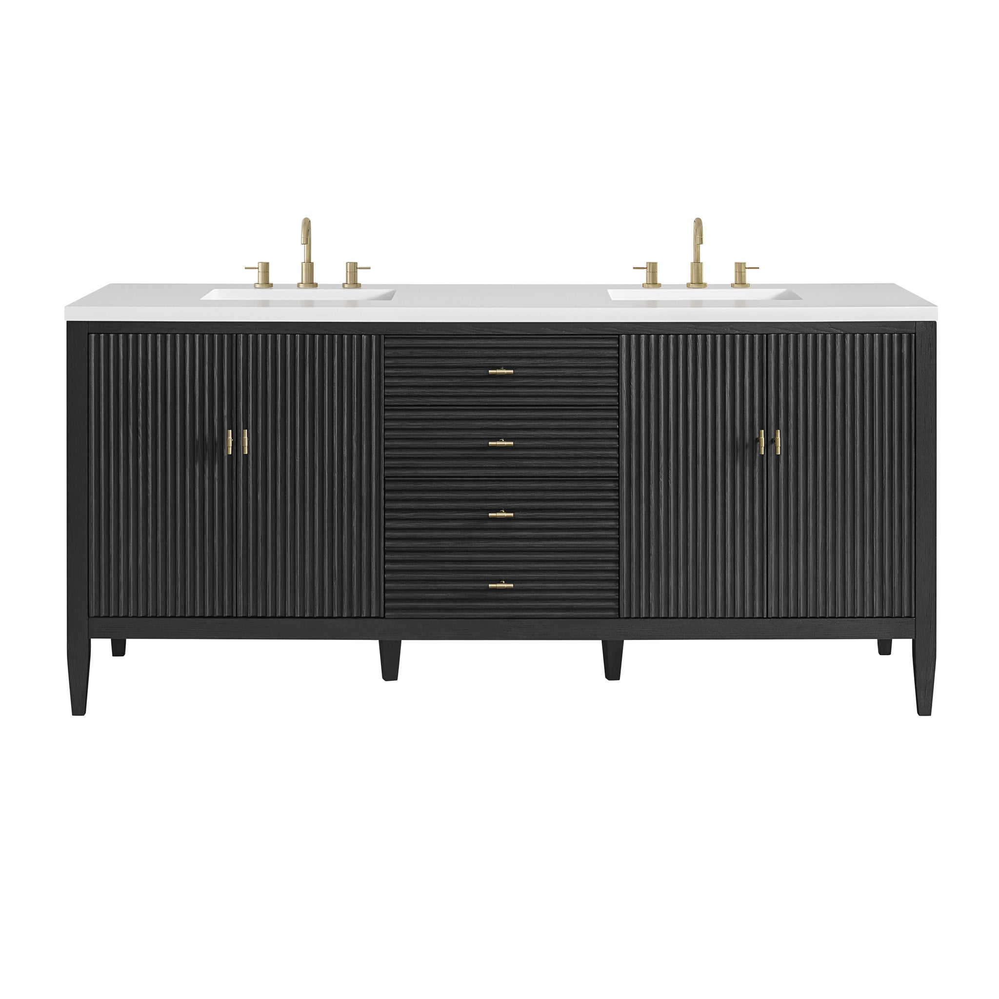 James Martin Myrrin 72" Single Bathroom Vanity, Carbon Oak by James Martin