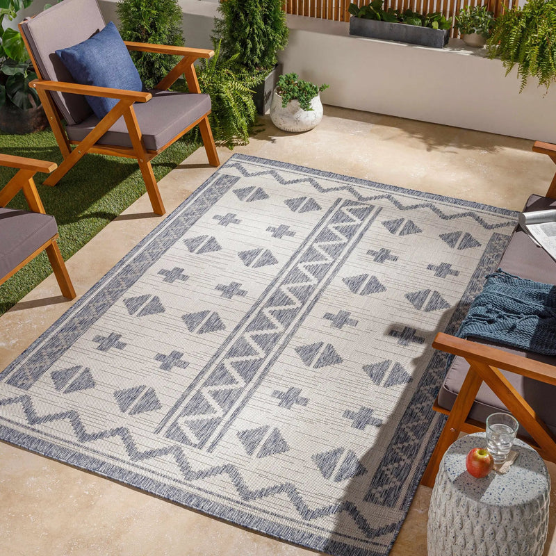 Mangoso Gray Outdoor Area Rug - Clearance by Boutique Rugs