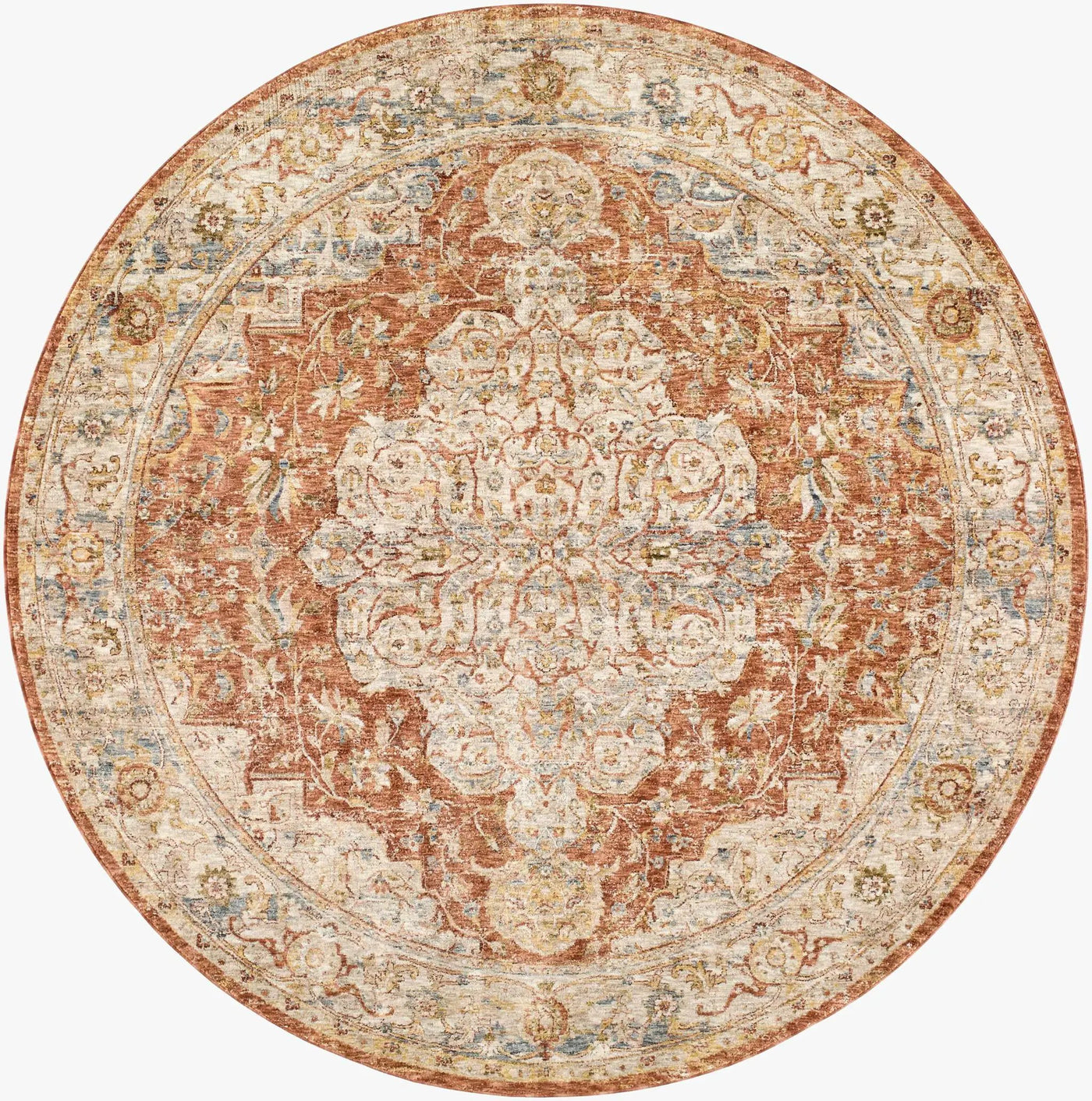 Aman Rust Area Rug - Clearance by Boutique Rugs