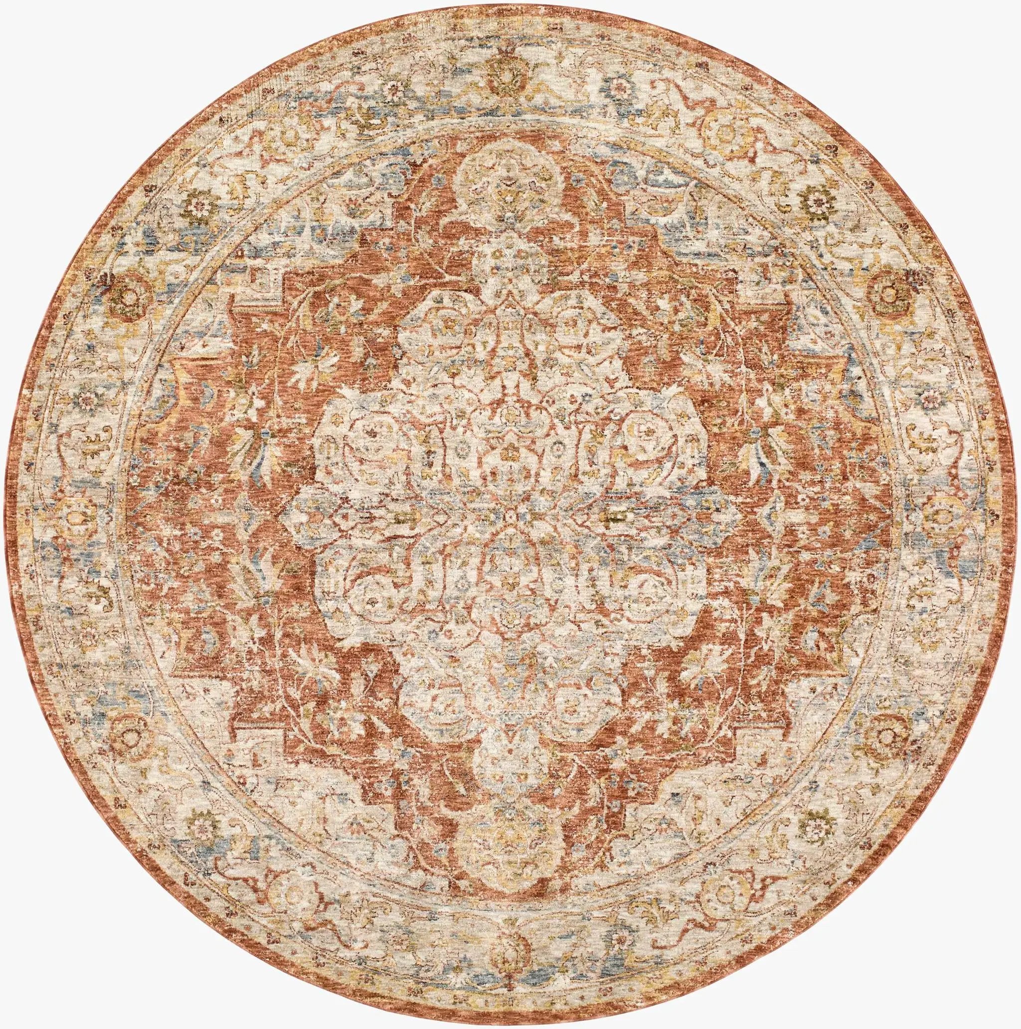 Aman Rust Area Rug - Clearance by Boutique Rugs